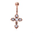 Cross CZ Stone Belly Piercing BP-930